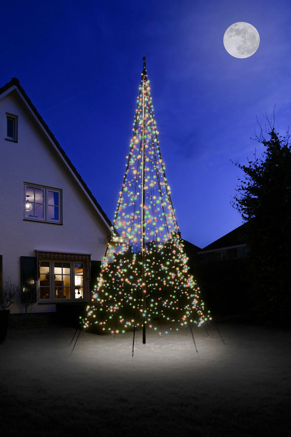 Fairybell - Vlaggenmast kerstboom - 1200 - Multicolor - 600 cm