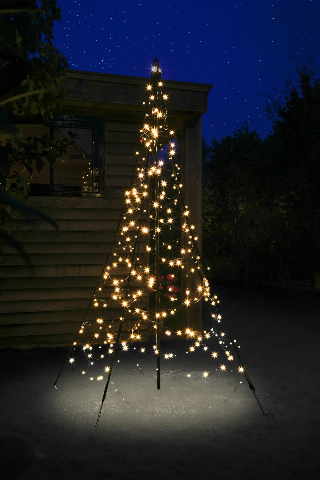Fairybell - Vlaggenmast kerstboom - 1050 - Warm wit - 600 cm