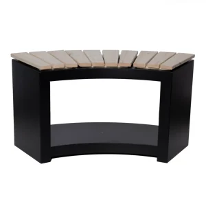 Fancy Flames - Houtopslag - Gebogen bank - Zwart