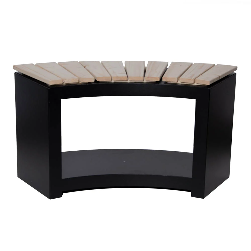 Fancy Flames - Houtopslag - Gebogen bank - Zwart