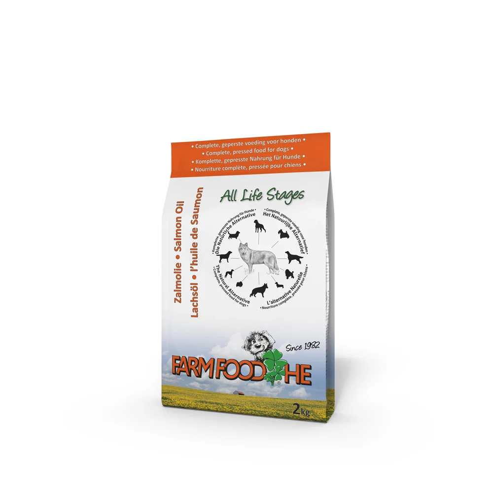 Farm Food HE Zalmolie Standaard - Hondenvoer - 2 Kilogram - Zalm