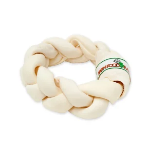 Farm Food Rawhide Dental Braided Donut - Hondensnack - 1 Stuks - rund - L