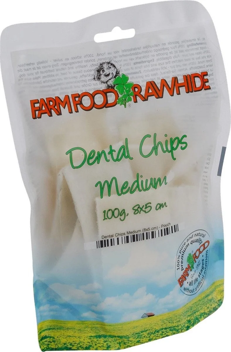 Farm Food Rawhide Dental Chips - Hondensnack - 100 Gram - Rund - M