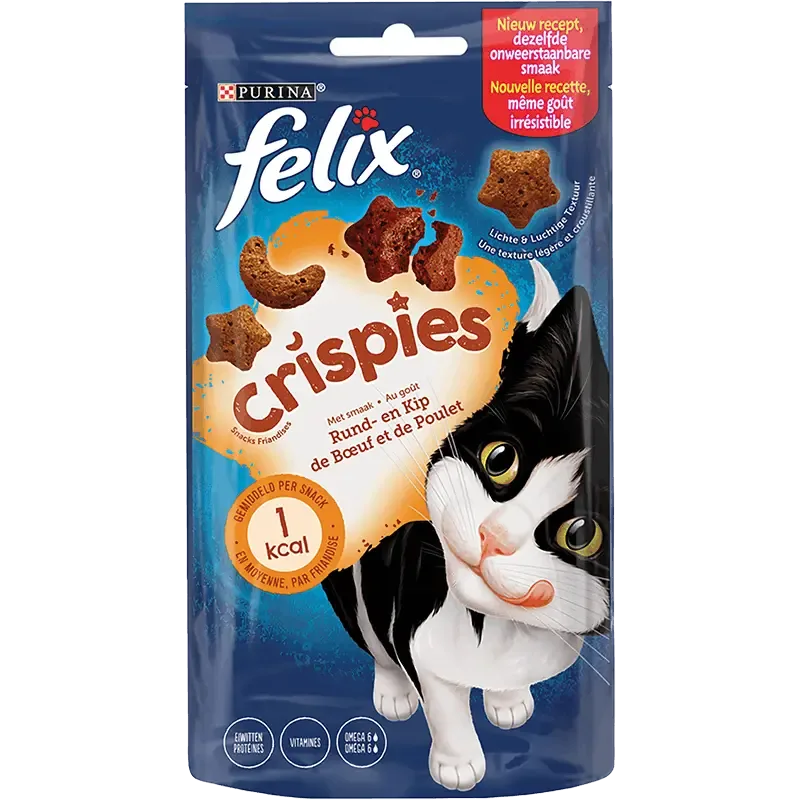 Felix Adult Crispies Rund en Kip 45 g