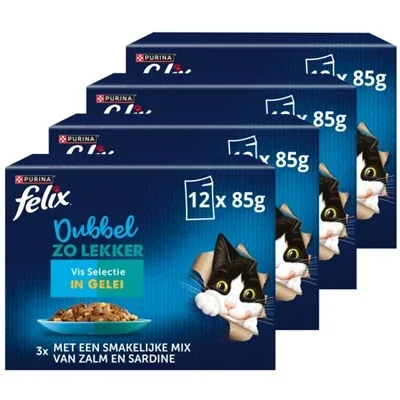 Felix Dubbel Zo Lekker Vis Selectie in Gelei - 85 gr