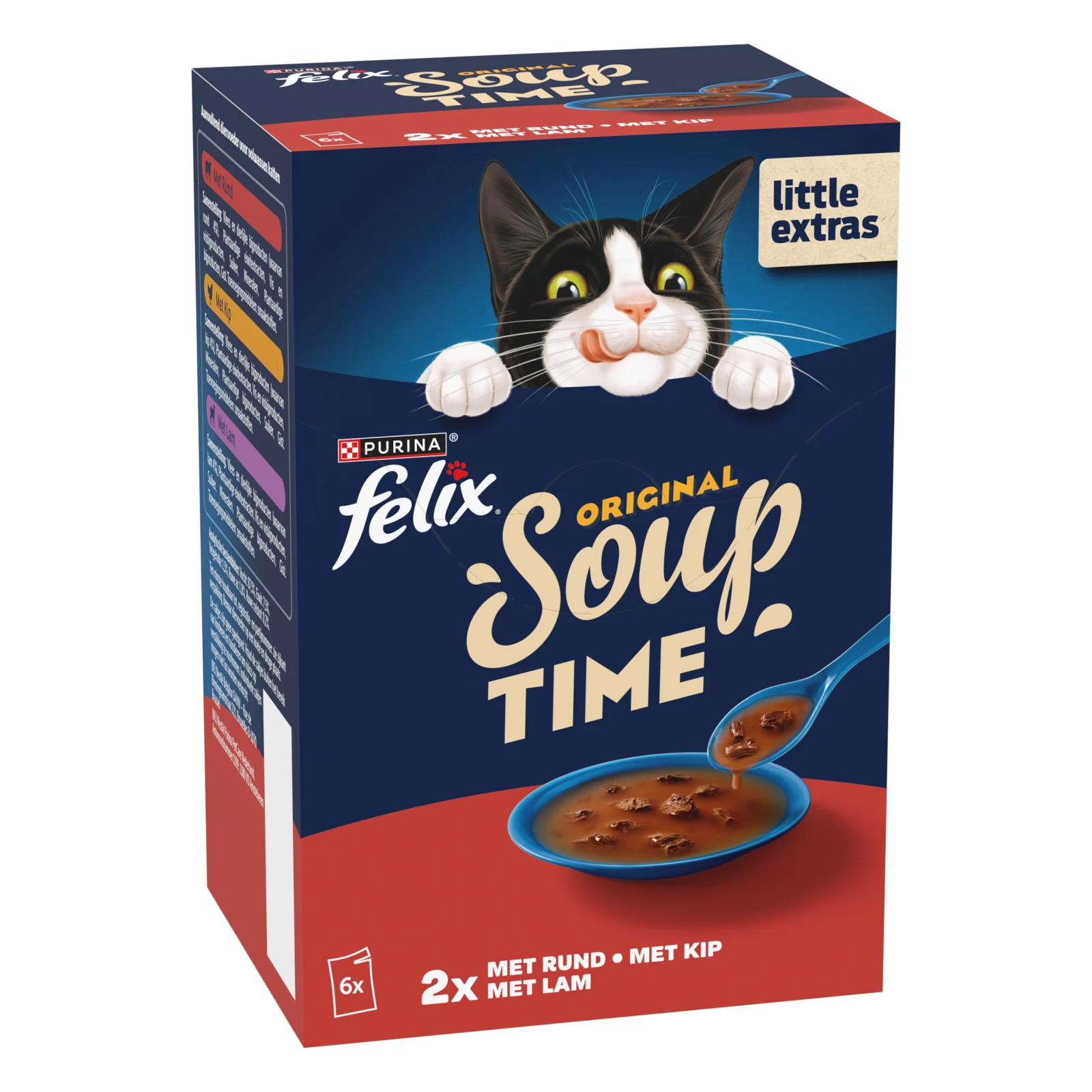 Felix Soup Countryside - Kattensnack - 6x48 gram - 288 Gram - kip, rund