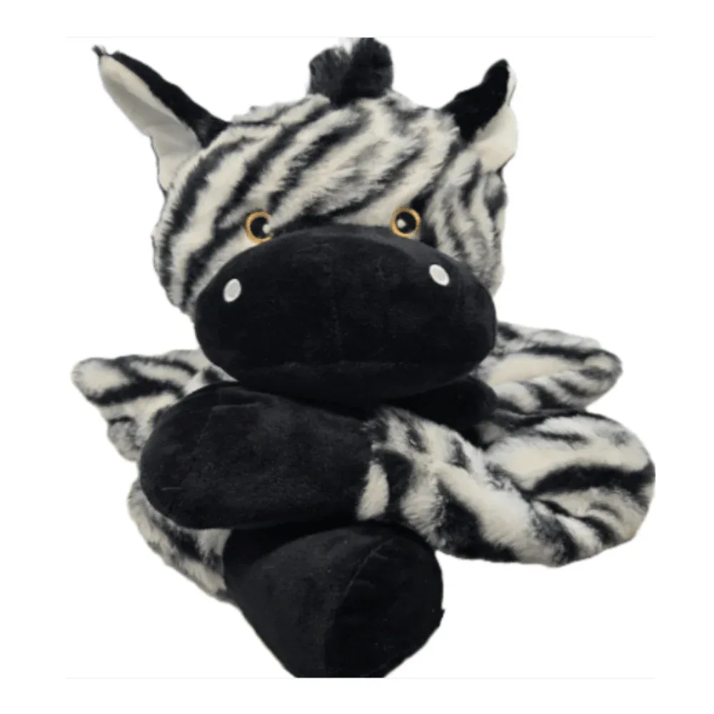 Flamingo - Zira de Zebra - Pluche Hondenspeeltje met Piep - 100cm - Image 2