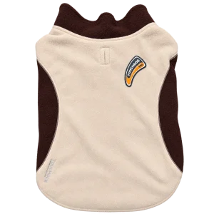 Fleece Vest Coat Beige-Bruin L