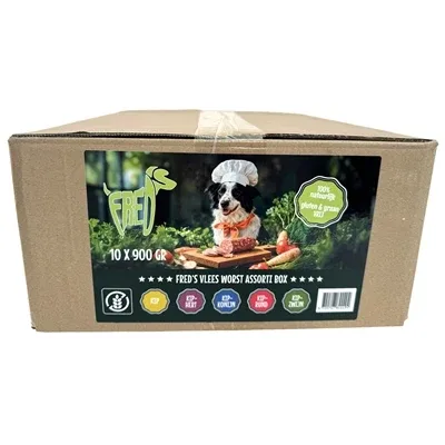FREDS GESTOOMD VERS VLEES WORST ASSORTI BOX 10X900 GR - Image 2