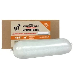 Freds Gestoomd Vers Vlees Worst Kennelpack Hert Graan en Glutenvrij - 900 gr