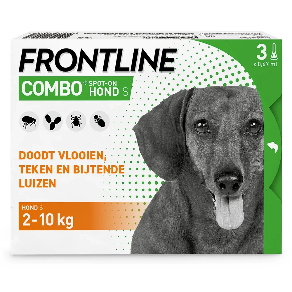 Frontline Combo Spot On - Pipet - Anti Vlooien en Teken Hond - 3 pipetten - 3 Stuks - L