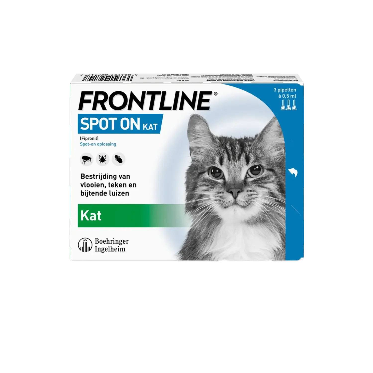 Frontline Spot‑On Kat 3 pipetten