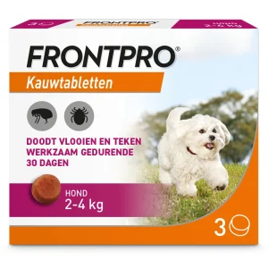 Frontpro Kauwtablet - Anti Vlooien en teken Hond - 3 Stuks - L