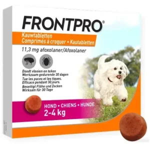 Frontpro Kauwtablet Hond S Vlooien/Tekenpil