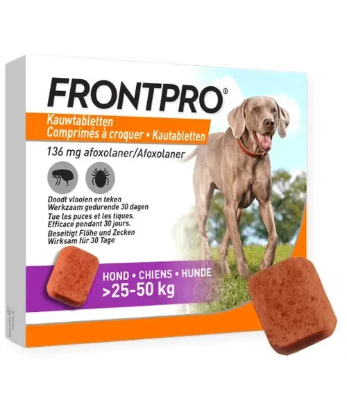 Frontpro Kauwtablet Hond XL Vlooien/Tekenpil