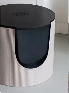 Fuse Design Kattenbak District 70 Metaal Ribbel Beige