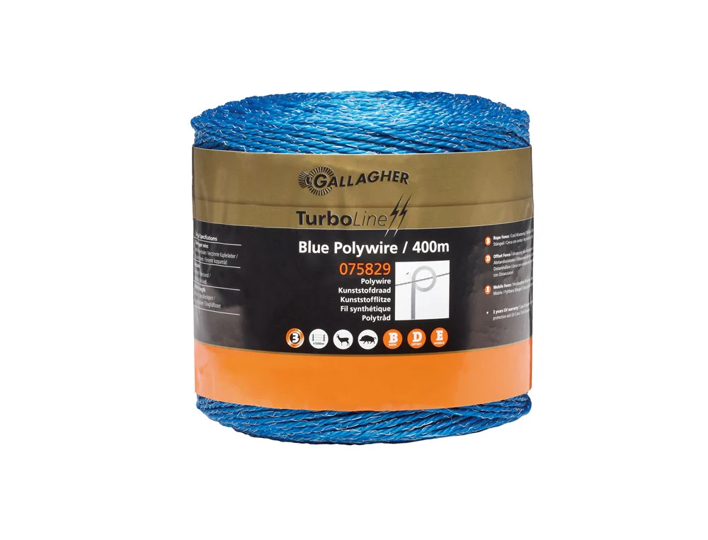 Gallagher Kunststofdraad - Geleiders - 14.5 cm - 400 Meter - Blauw - 16 cm - 40000 cm