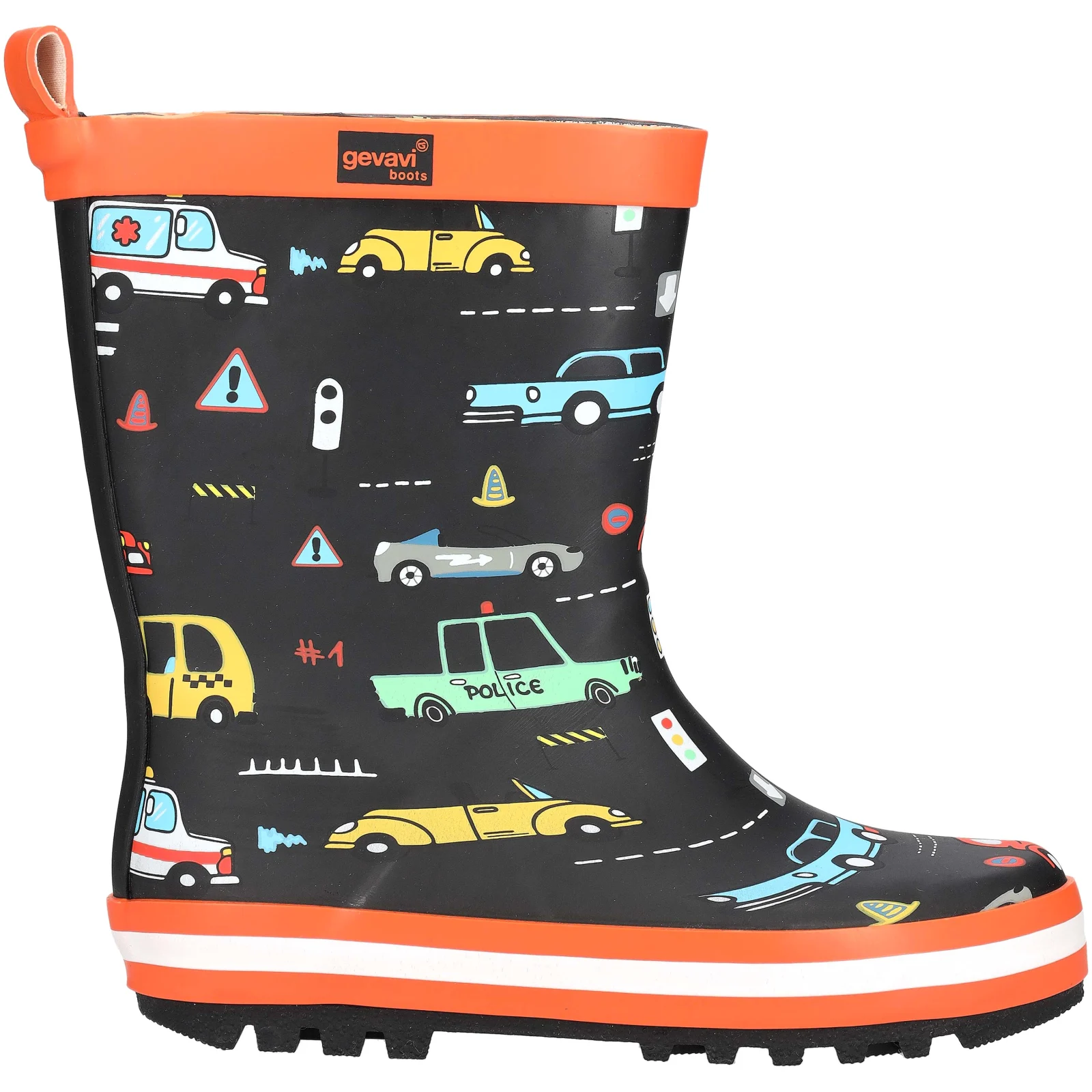 Gevavi Traffic - Regenlaars kind - Zwart/Oranje - 31