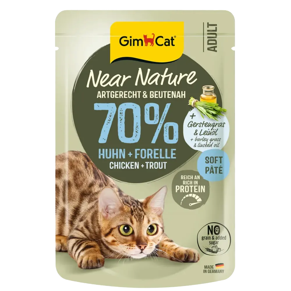Gimcat Near Nature Kip en Forel 85 gram
