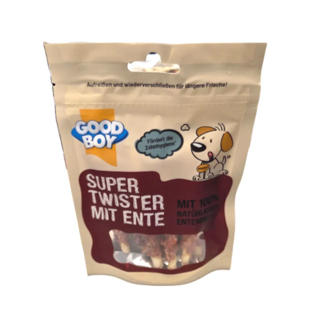 Goodboy - Super Twister met Eend - 100% Natuurlijk - Graanvrij - 90gr