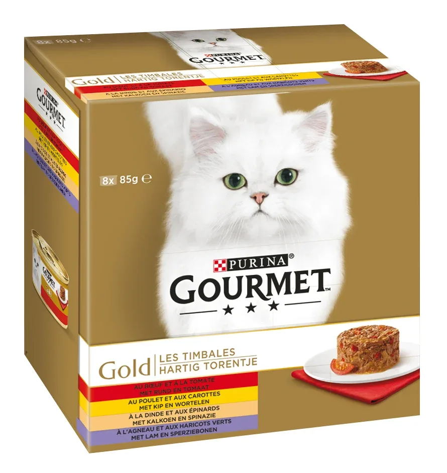 Gourmet Gold Hartig Torentje - Kattenvoer - 85 Gram - tonijn