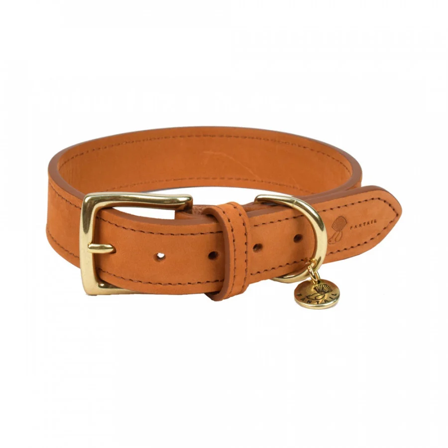 HALSBAND HOND NUBU LICHTBRUIN