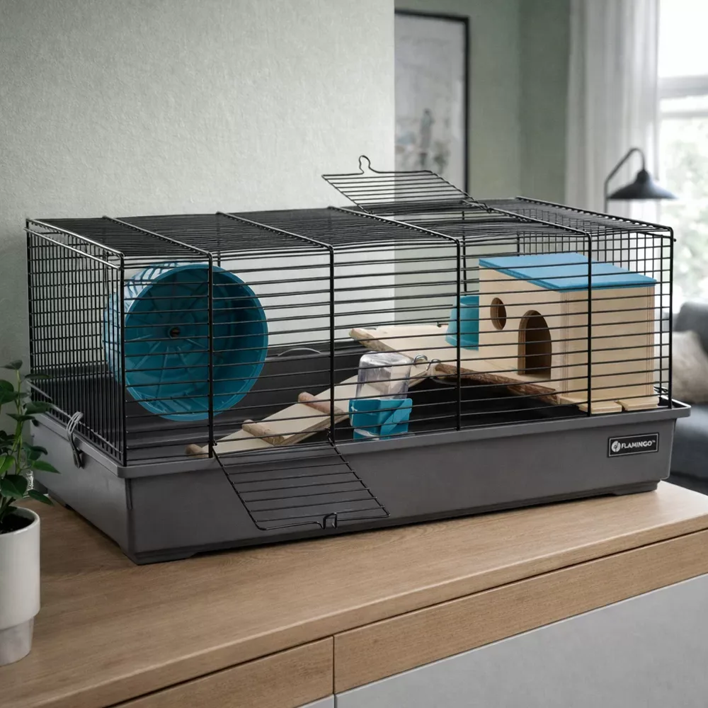Hamsterkooi Jang Zwart Grijs