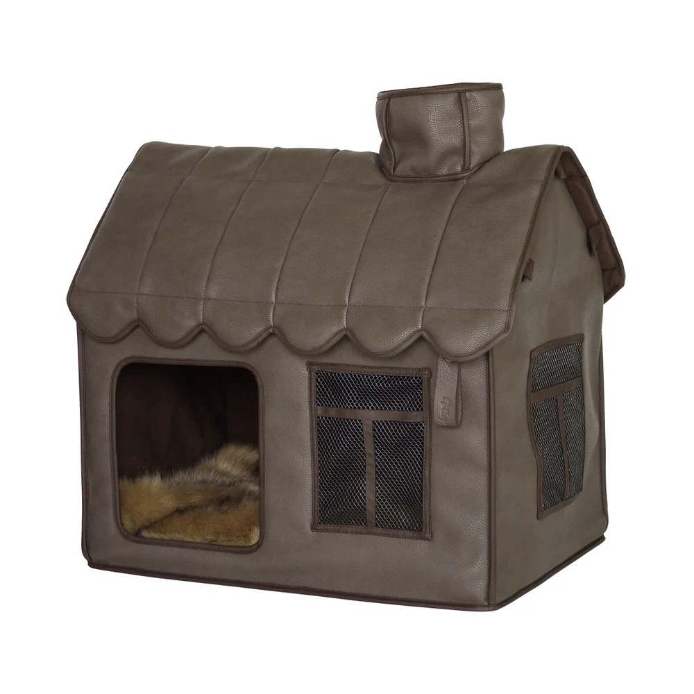 Happy-House Villa - Hondenkussen - bruin - 49x52x36 cm - Klein