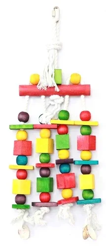 Happy Pet Speelgoed Block N Beads Papegaai 45x16 cm