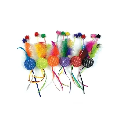 Happy Pet Tabby Patch Glitterbal met Ratel en Veren - Image 2