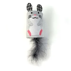 Happy Pet Tabby Patch Muis Ratel en Roller - Grijs
