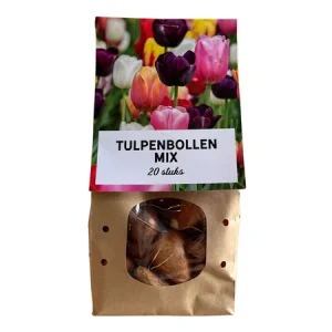 Het Nederlandse cadeau: Tulpenmix! 20 tulpenbollen, bloembollen diverse kleuren