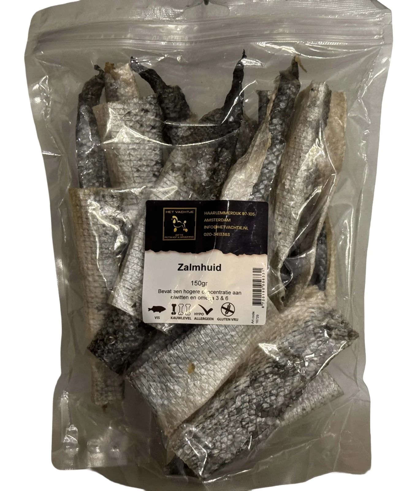 Het Vachtje Snack - Zalmhuid - 150gr
