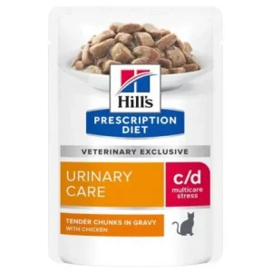 HILL'S - Prescription Diet c/d Multicare Stress Maaltijdzakje voor Katten met Kip