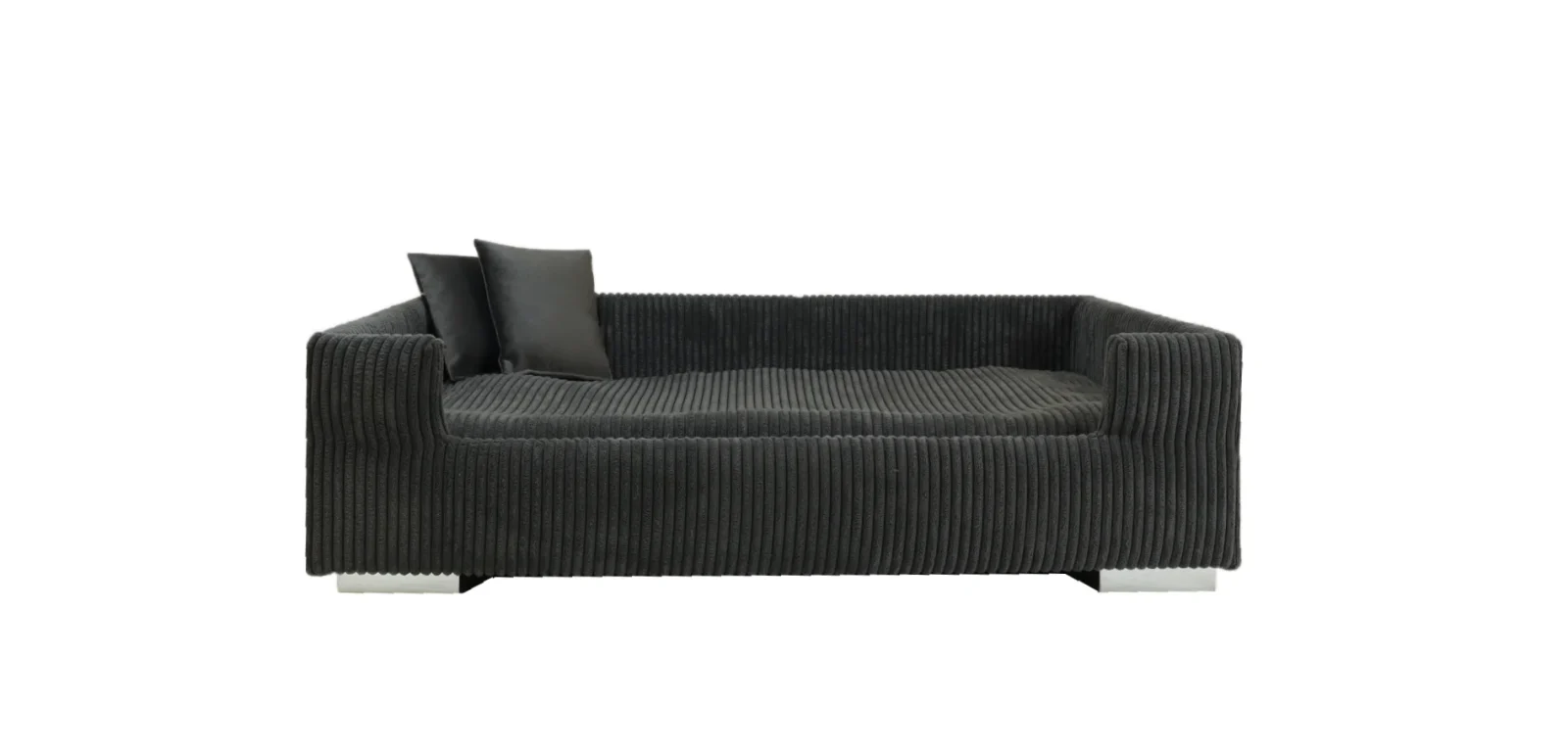 Hondenbank Ribbed Zwart
