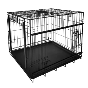 Hondenbench Premium Zwart met Schuifdeur L
