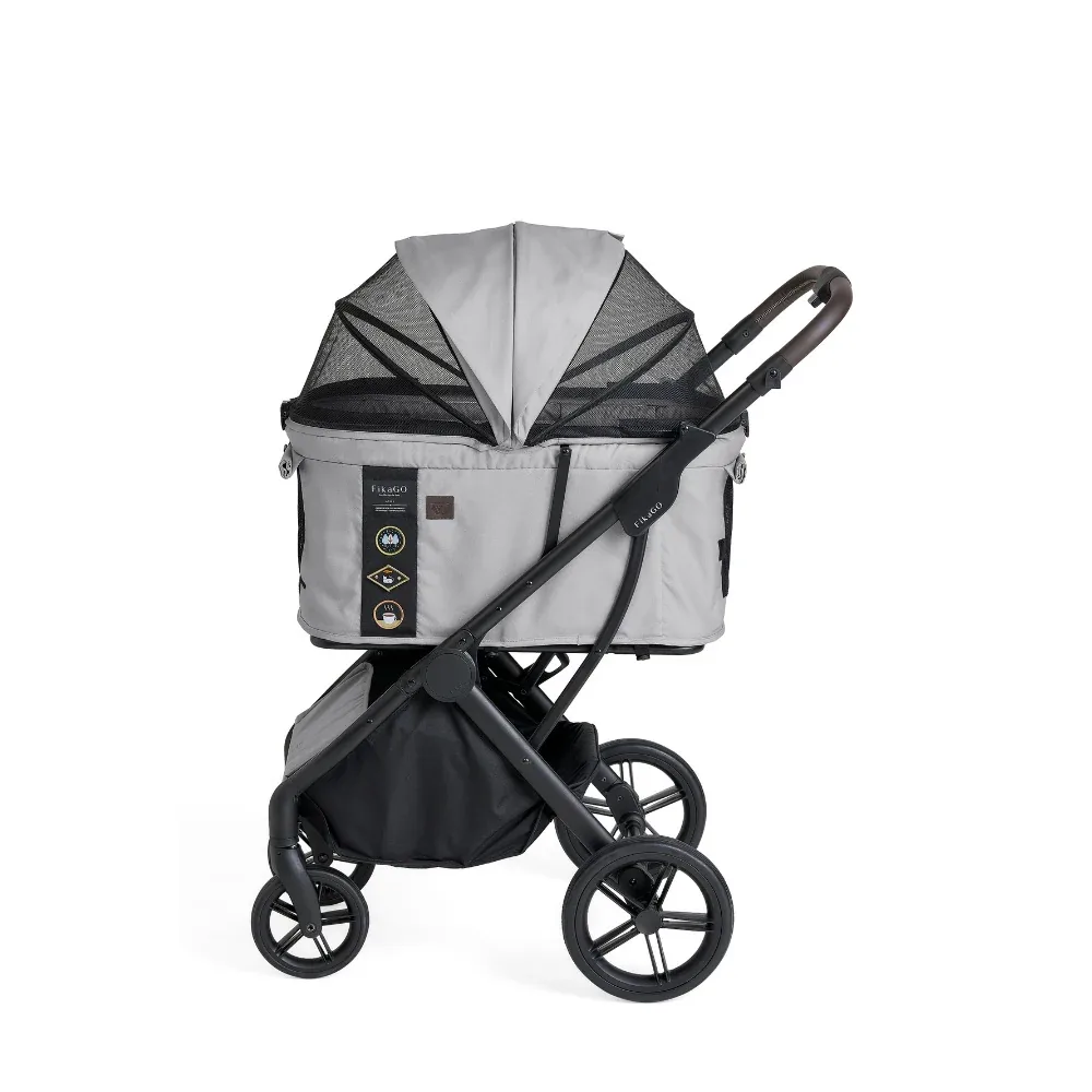 Hondenbuggy Fikago Agile 2 Pet Stroller Soft Grey 30 kg