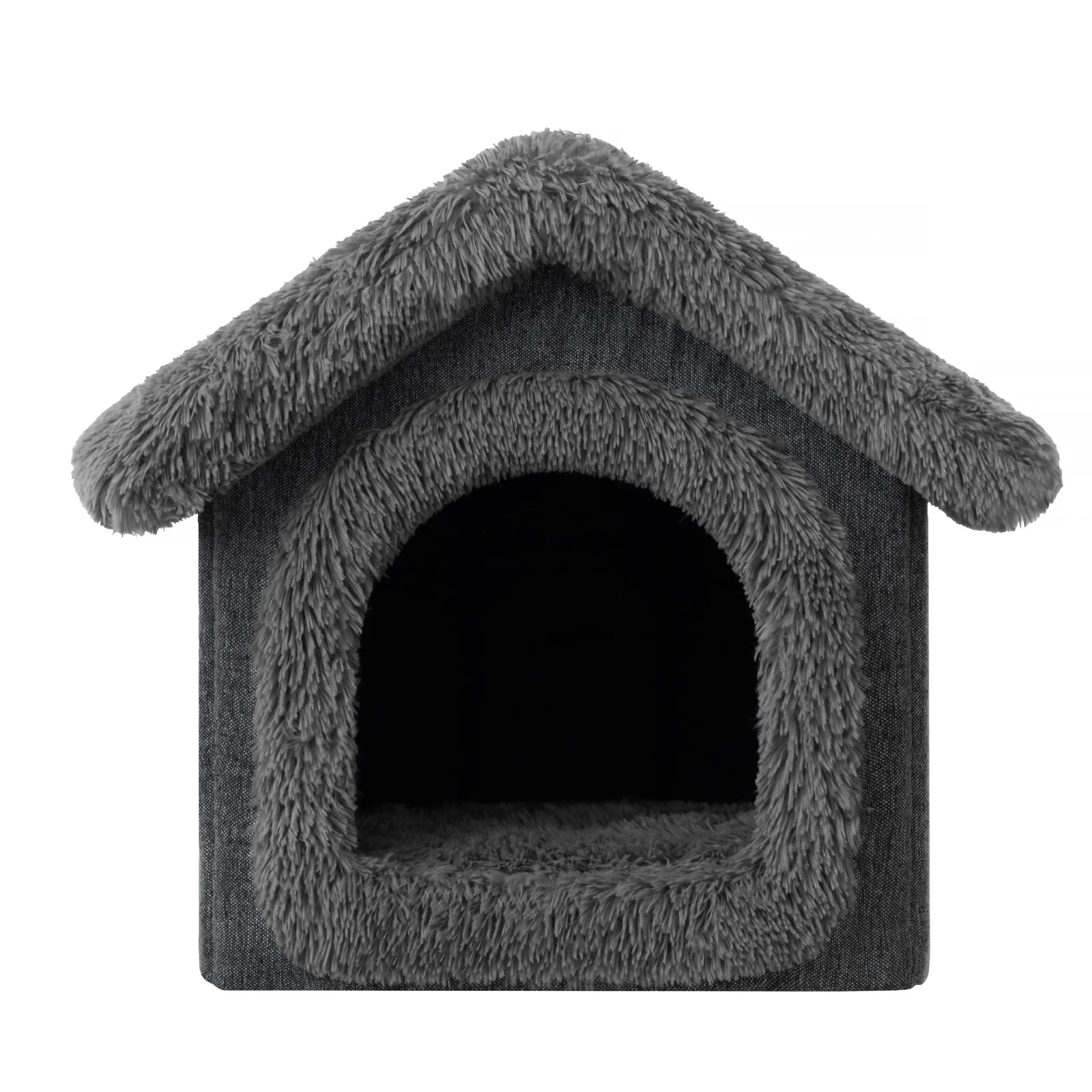 Hondenhuisje Supersoft Fluffy Deluxe Antraciet - Image 2