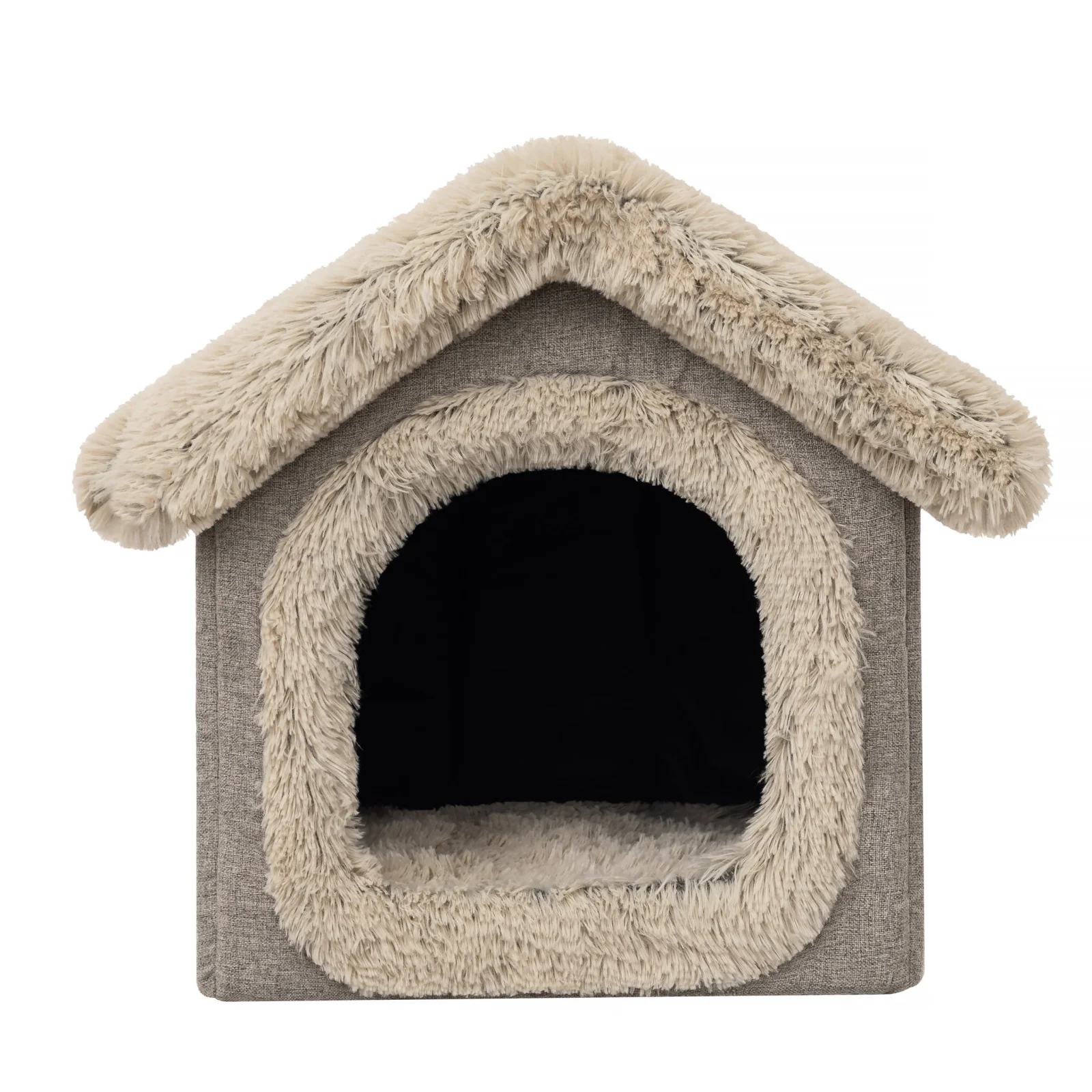 Hondenhuisje Supersoft Fluffy Deluxe Beige/Taupe - Image 2