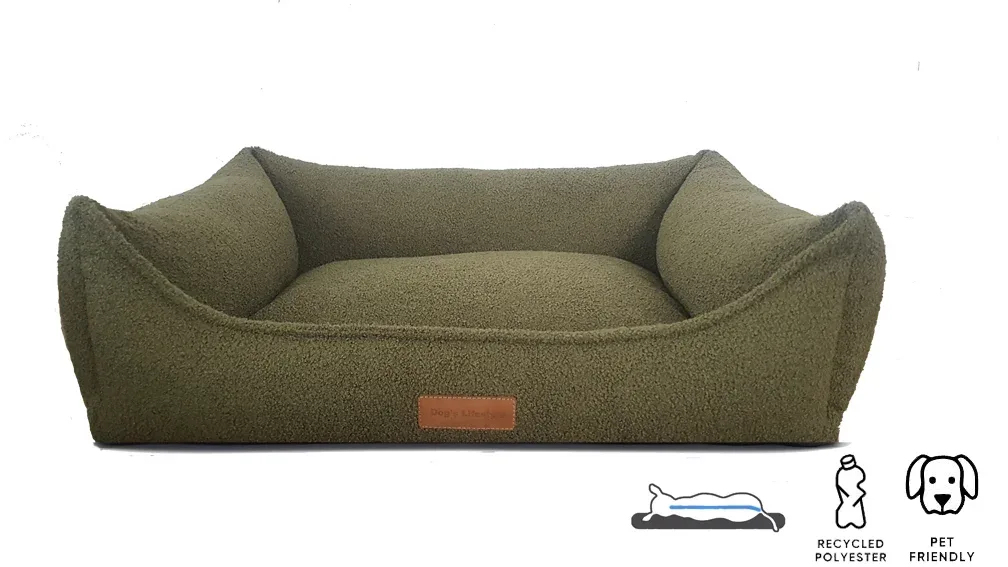 Hondenmand Bouclé Groen - Image 2