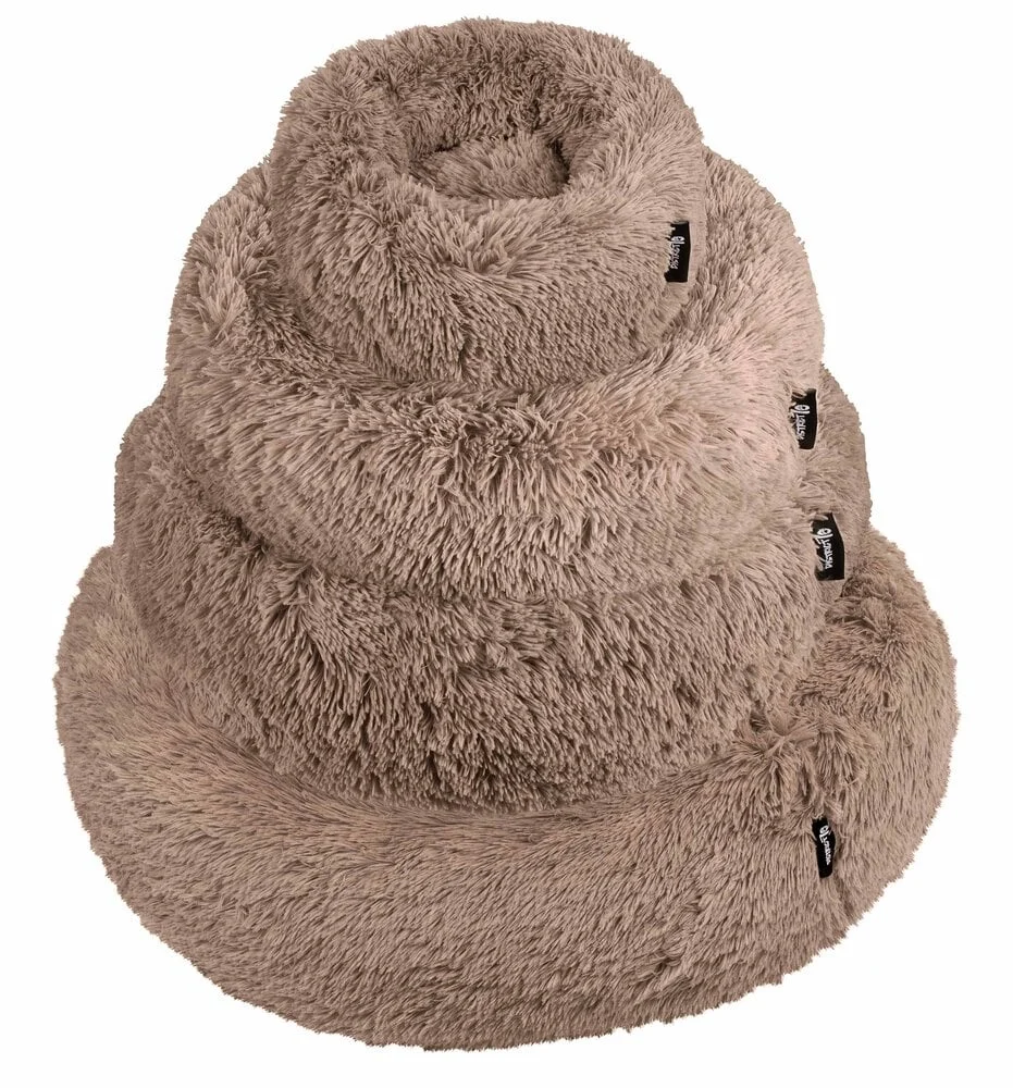 Hondenmand Donut Fuzz Mocca met rits