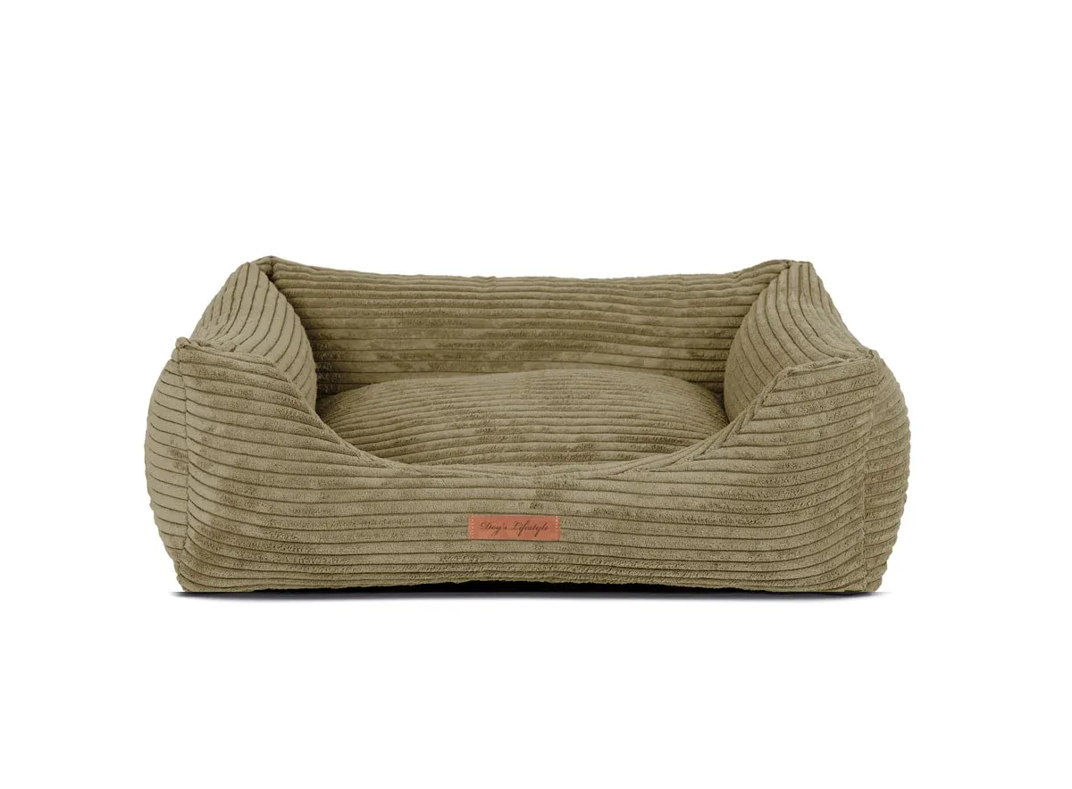 Hondenmand Ribbed Design Deluxe Olijfgroen - Image 2