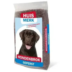 Huismerk geperst 3-ling 20 kg hondenvoer