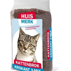 Huismerk Kattenbrok Krokant 3-Mix (Volledige diervoeding)