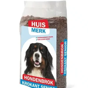 Huismerk krokant senior 10 kg hondenvoer