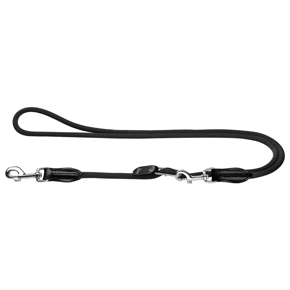 Hunter - Vario Lijn Freestyle - Verstelbare Hondenriem - Zwart - 10mm x 260cm