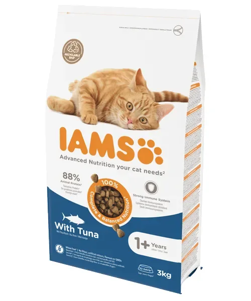 Iams Adult Tuna (ondersteunt gezondheid en vitaliteit)