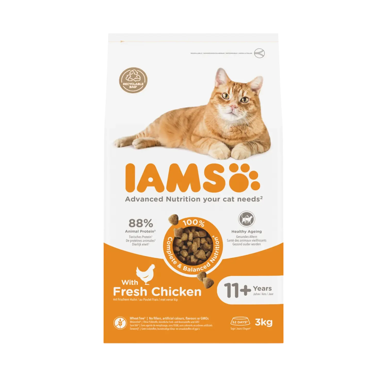 Iams Cat Senior 11+ Kattenvoer Kip 3 kg