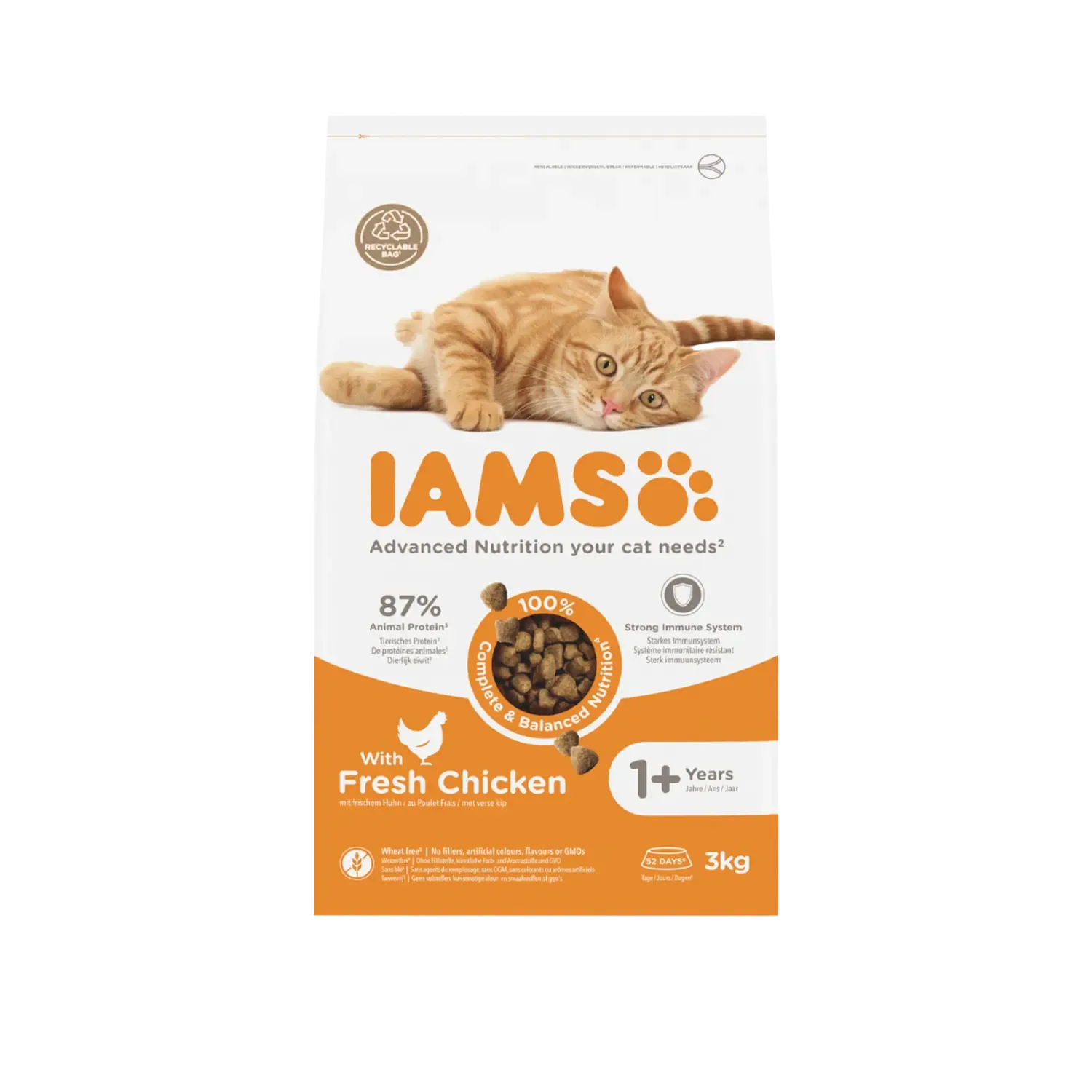 Iams Kat Adult Kip Kattenvoer 3 kg