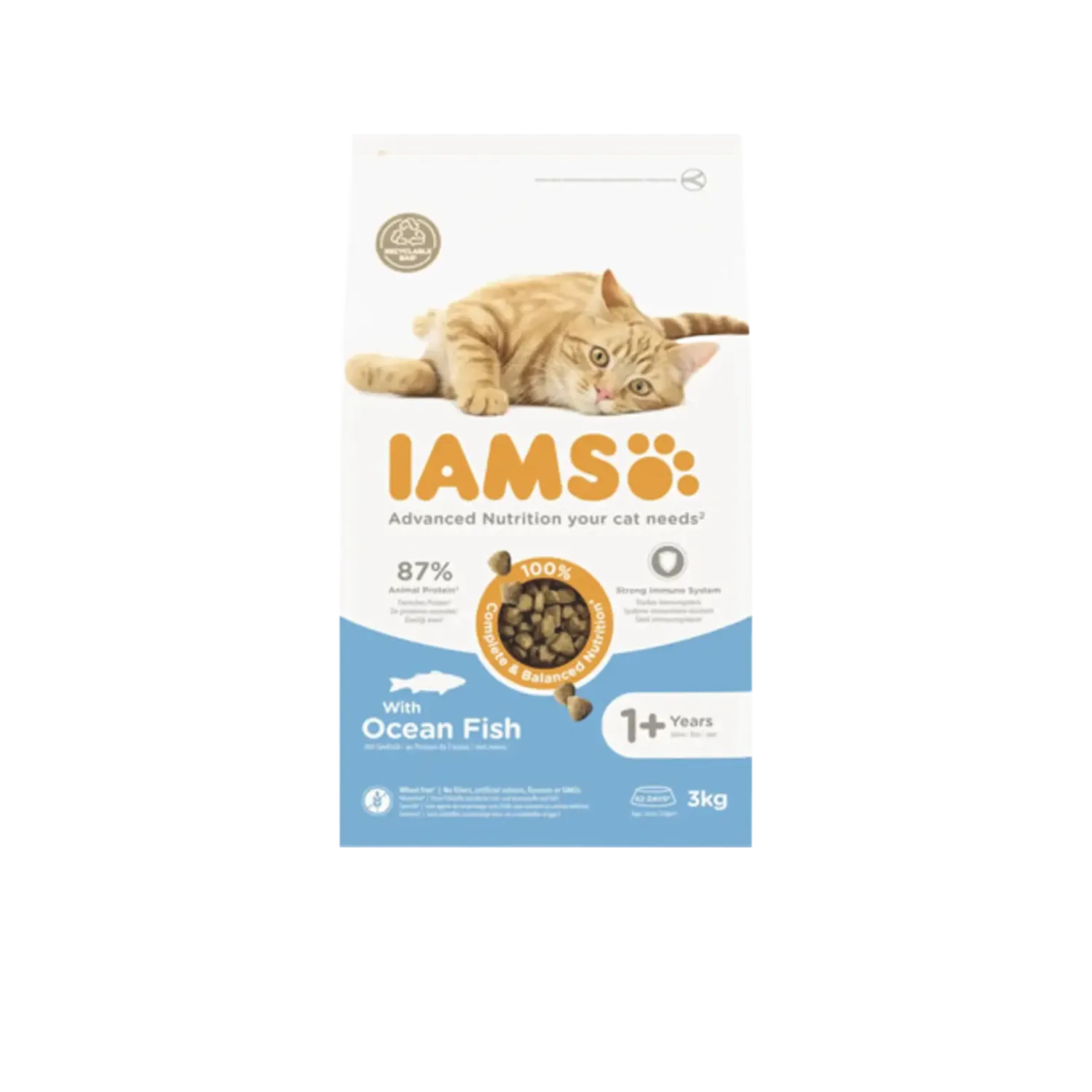Iams Kat Adult Ocean Fish Kattenvoer 3 kg